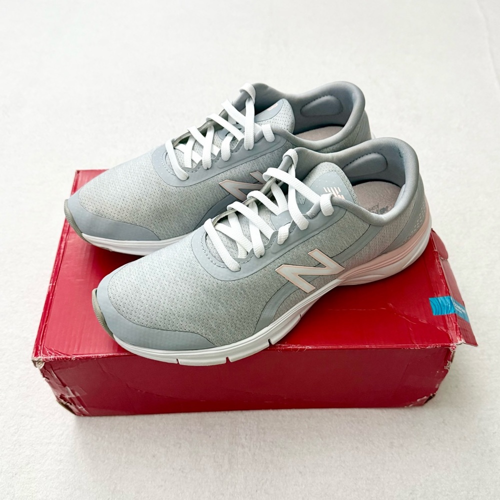 New Balance Gray and Pink Cross Training Sneakers
